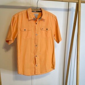 Calvin Klein‎ Men's Bright Orange Button Down Shirt kids
